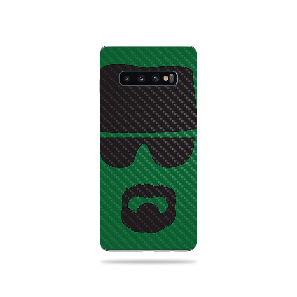 MightySkins Carbon Fiber Skin for Samsung Galaxy S10 Plus - Breaking Badass | Protective, Durable Textured Carbon Fiber Finish | Easy to Apply, Remove, and Change Styles | Made In The USA