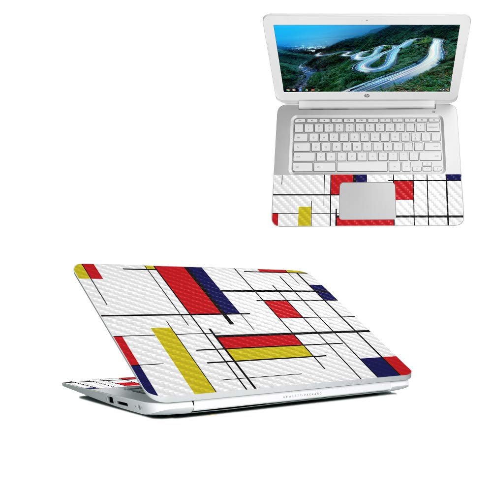 MightySkins Carbon Fiber Skin for HP Chromebook 14" (2018) - Biohazard | Protective, Durable Textured Carbon Fiber Finish | Easy to Apply, Remove, and Change Styles | Made in The USA