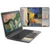 MightySkins Carbon Fiber Skin for Lenovo 300E Chromebook 11.6" (2018) - Cafe Terrace at Night | Protective, Durable Textured Carbon Fiber Finish | Easy to Apply, Remove | Made in The USA view 1