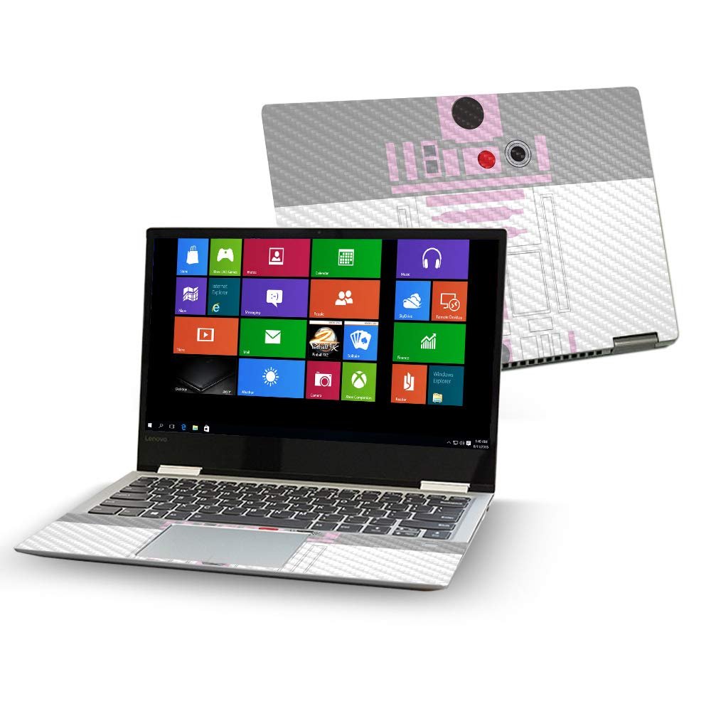 MightySkins Carbon Fiber Skin for Lenovo Yoga 720 13" (2017) - Pink Cyber Bot | Protective, Durable Textured Carbon Fiber Finish | Easy to Apply, Remove, and Change Styles | Made in The USA