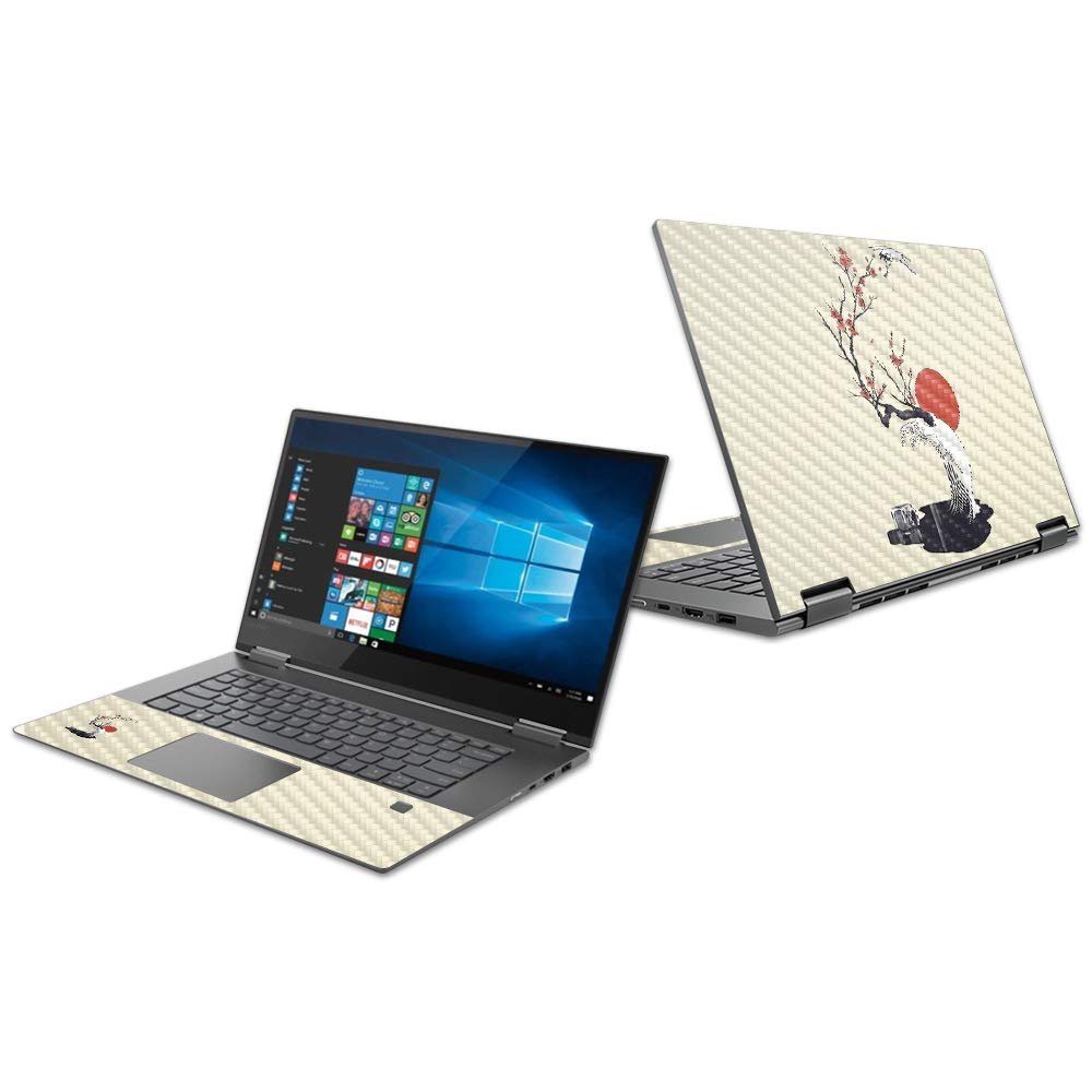 MightySkins Carbon Fiber Skin for Lenovo Yoga 730 15" (2018) - Accident | Protective, Durable Textured Carbon Fiber Finish | Easy to Apply, Remove, and Change Styles | Made in The USA