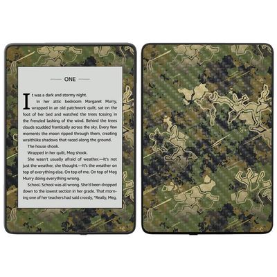 MightySkins Carbon Fiber Skin for Amazon Kindle Paperwhite 2018 (Waterproof Model) - Artic Camo | Protective, Durable Textured Carbon Fiber Finish | Easy to Apply, Remove| Made in The USA