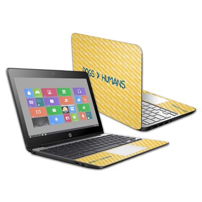 MightySkins Carbon Fiber Skin for HP Chromebook 11 G5 11.6" - All My Friends are Dead | Protective, Durable Textured Carbon Fiber Finish | Easy to Apply, Remove | Made in The USA