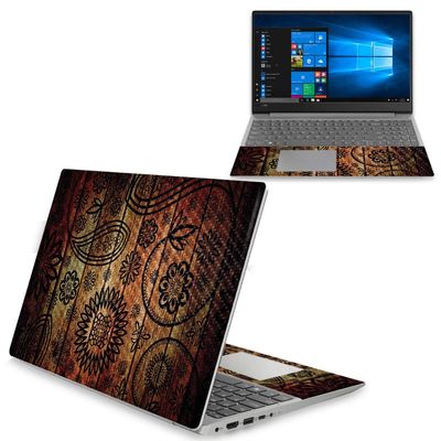 MightySkins Carbon Fiber Skin for Lenovo Ideapad 330S 15" (2018) - Wooden Floral | Protective, Durable Textured Carbon Fiber Finish | Easy to Apply, Remove, and Change Styles | Made in The USA