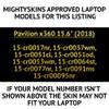 MightySkins Carbon Fiber Skin for Pavilion X360 15.6" (2018) - Onyx Marble | Protective, Durable Textured Carbon Fiber Finish | Easy to Apply, Remove, and Change Styles | Made in The USA view 2