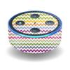 MightySkins Carbon Fiber Skin for Amazon Echo Dot (2ND Gen) - Rainbow Chevron | Protective, Durable Textured Carbon Fiber Finish | Easy to Apply, Remove, and Change Styles | Made in The USA view 1