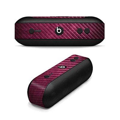MightySkins Carbon Fiber Skin for Beats Pill Plus - Pink Gravel | Protective, Durable Textured Carbon Fiber Finish | Easy to Apply, Remove, and Change Styles | Made in The USA