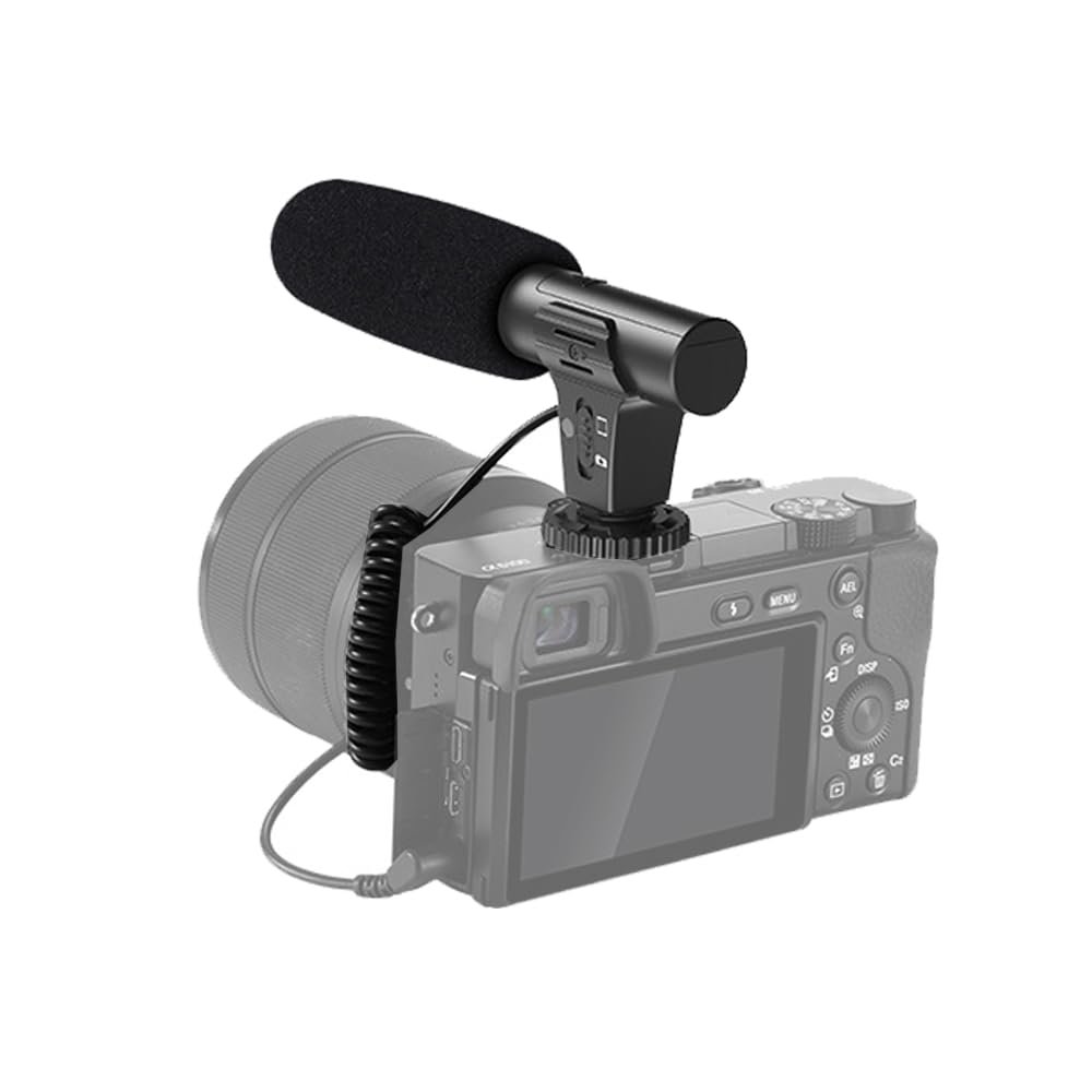 BoxCave Camera Microphone Video Microphone for Canon, Sony, Nikon, DSLR Camera | Photography Interview Microphone with 3.5mm Interface (Except for Canon T5i,T6)