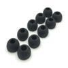 10 Pairs Large Black Silicone Replacement Ear Buds Tips Covers view 1