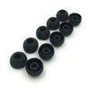 10 Pairs Large Black Silicone Replacement Ear Buds Tips Covers view 2