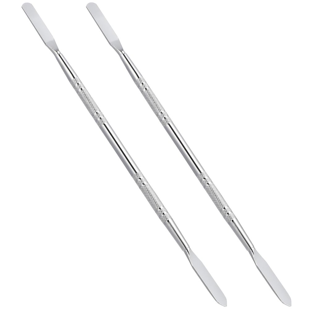 Hemobllo 2pcs Metal Spudger for Electronics Repair, Double-Ended Stainless Steel- Prying & Electronics Opening Pry Tool Metal Opening Spudger for Cell Phone Tablet MP3 Laptop