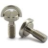 HJ Garden 2pcs 1/4-20 Thread D-Ring Stainless Steel Camera Fixing Screws for Camera Tripod Monopod QR Plate,D Shaft Quick Release Plate Mounting Screw 17mm Length view 1
