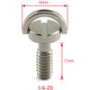 HJ Garden 2pcs 1/4-20 Thread D-Ring Stainless Steel Camera Fixing Screws for Camera Tripod Monopod QR Plate,D Shaft Quick Release Plate Mounting Screw 17mm Length view 2