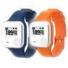2pcs Silicone Watchband Adjustable Replacement Wristband Compatible with GolfBuddy Voice/Voice 2 Golf Rangefinder (Navy Blue_Orange) view 1