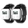 2pcs Silicone Watchband Adjustable Replacement Wristband Compatible with GolfBuddy Voice/Voice 2 Golf Rangefinder (Black_Black) view 1