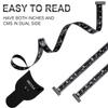 Body Measuring Tape 60 inch, Body Tape Measure, Lock Pin and Push Button Retract, Body Measurement Tape, Black view 2