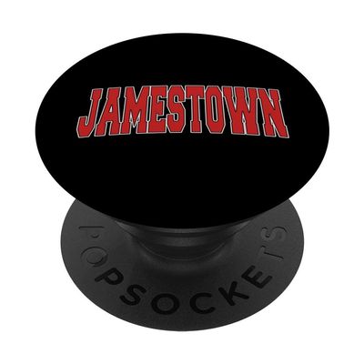 JAMESTOWN ND NORTH DAKOTA Varsity Style USA Vintage Sports PopSockets PopGrip: Swappable Grip for Phones & Tablets