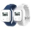 2pcs Silicone Watchband Adjustable Replacement Wristband Compatible with GolfBuddy Voice/Voice 2 Golf Rangefinder (Navy Blue_White) view 1