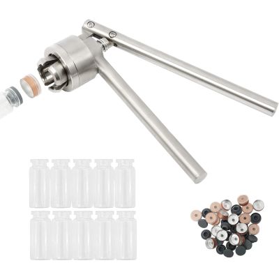 20mm Vial Crimper + 10 Set of 10ml Vials & Stoppers & Caps
