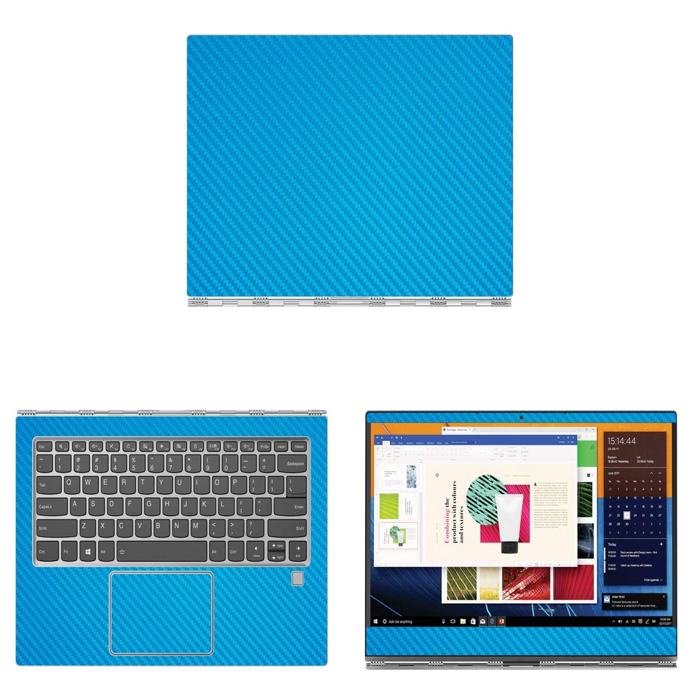 Decalrus - Protective Decal for Lenovo IdeaPad Flex Pro (14" Screen) Laptop LITE Blue Carbon Fiber Skin case Cover wrap CFlenovoIdeapad14_flexproLiteBlue