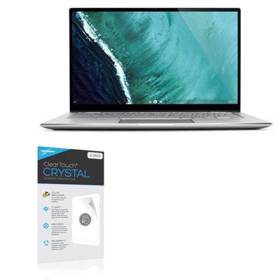 BoxWave Screen Protector Compatible with ASUS Chromebook Flip C434 - ClearTouch Crystal (2-Pack), HD Film Skin - Shields from Scratches