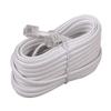 7.6 m / 25' Modular Phone Line Cord - with Connections, White view 1