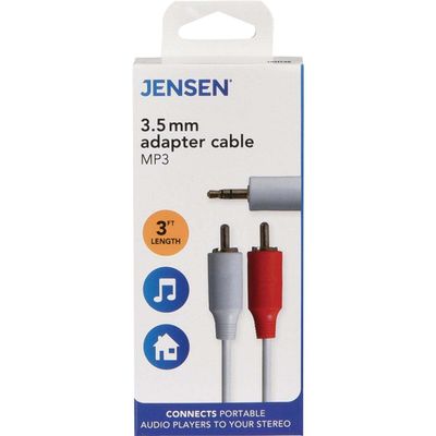 0.9M/3' Adapter Cable, with 3.5mm Premium Plug - White