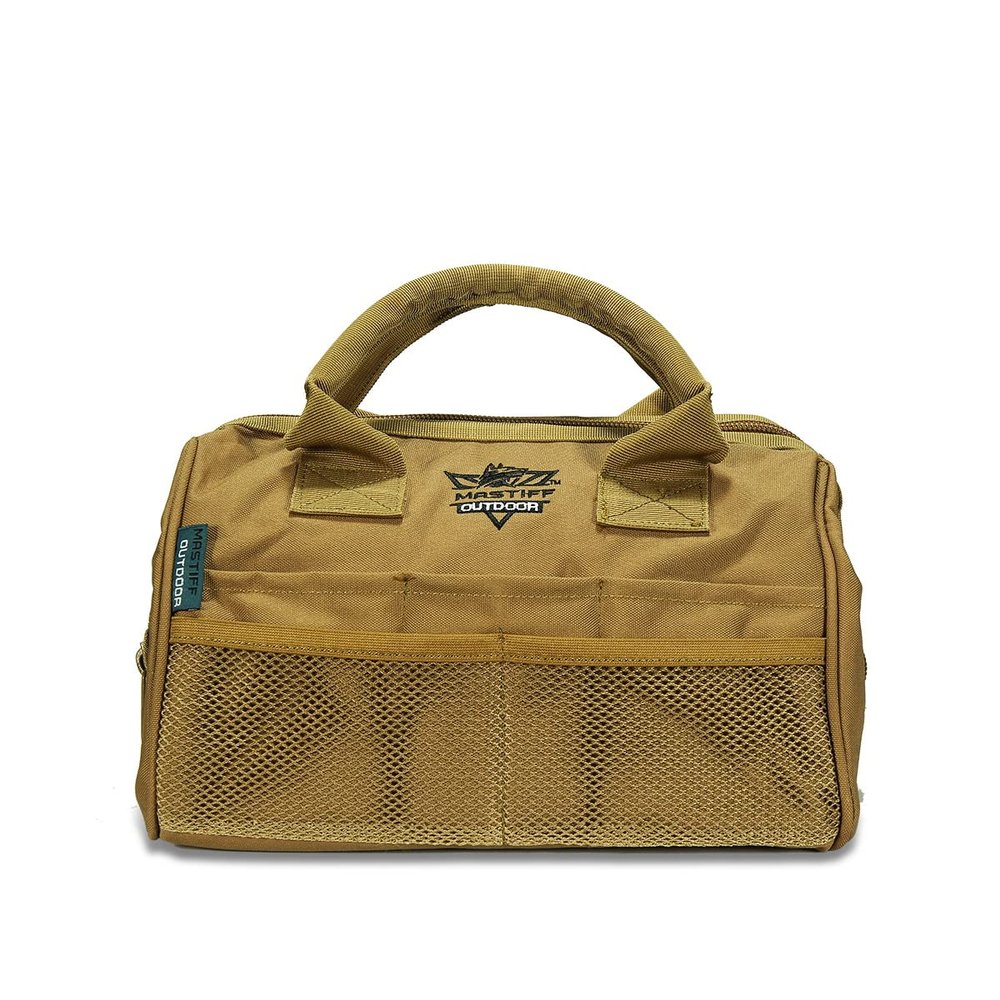 Mastiff Outdoor Multi-Tool Bag Wide Mouth Ammo Case Heavy Duty All Purpose Pack Khaki