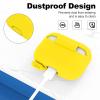 ATUAT for AirPods Pro 1st/2nd Generation Case Cover, Protective Silicone Skin Accessories with Keychain for Women Men for Apple AirPods Pro 2019/2022 Charging Case,Front LED Visible-Yellow view 4