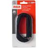 3.7 m / 12' Coil Handset Phone Line Cord - with Connections, Black view 2