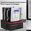 USB 3.0 SATA IDE HDD Docking Station, Three-Bay Offline Clone HUB, 12V 3A Independent Power Supply, External Hard Drive Docking Station, USB Hub Reader for 2.5 3.5 Inch HDD view 3