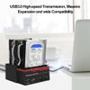 USB 3.0 SATA IDE HDD Docking Station, Three-Bay Offline Clone HUB, 12V 3A Independent Power Supply, External Hard Drive Docking Station, USB Hub Reader for 2.5 3.5 Inch HDD view 4