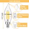 Sigalux E12 LED Bulb Candelabra Base 60 watt Chandelier Light Bulbs Dimmable, Flame Tip, 4.5W, 500LM 2700K Soft White, CA10 Candle Light Bulbs, 12 Packs view 4