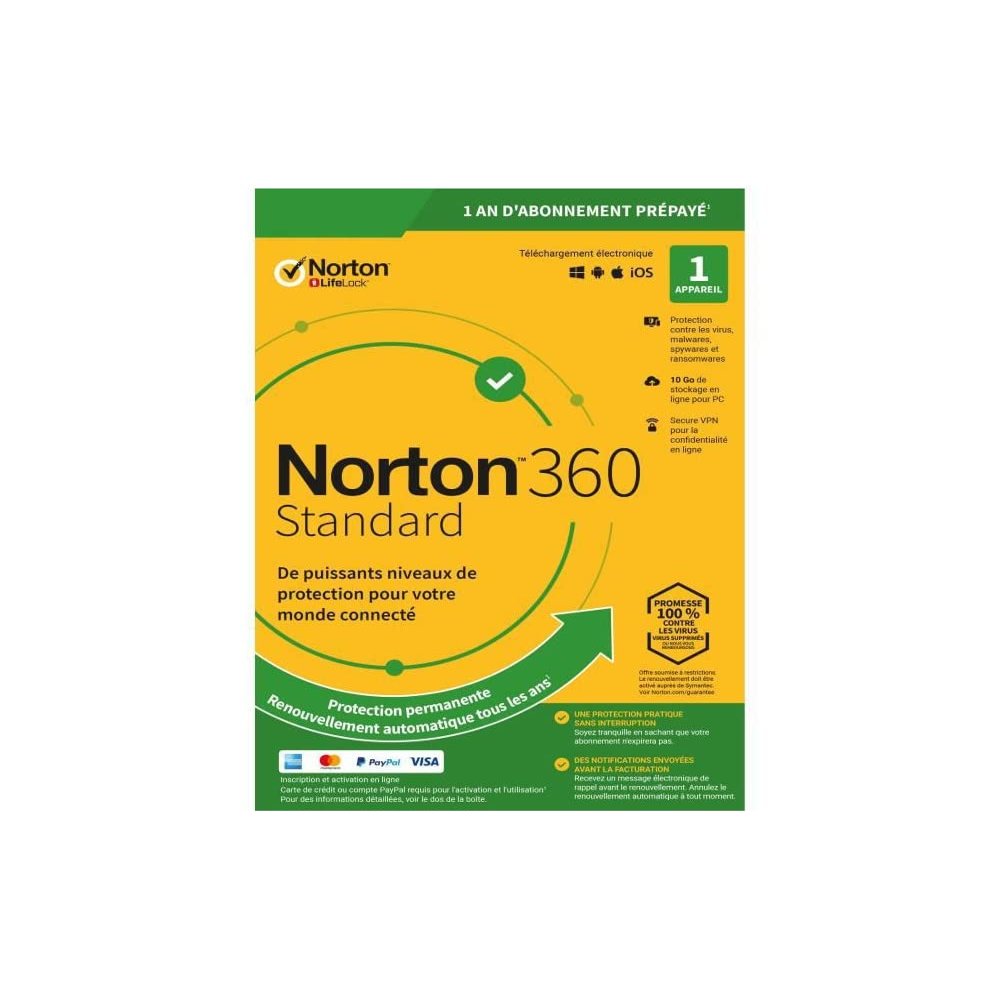Norton 360 Standard 10GB FR 1 User 1 Dev
