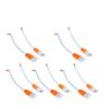 Fielect 5Pcs Waterproof Power Male to Female Connector Cable 2Pin 20cm Long for LED Light Strip White Orange view 1
