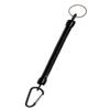 Mini Skater 6.89 inch Black Fishing Lanyards Retractable Spiral Spring Lanyard Boating Rope Safety Wire Coiled Tether with Buckle for Pliers Grippers Fish Tackle Tools (20) view 2