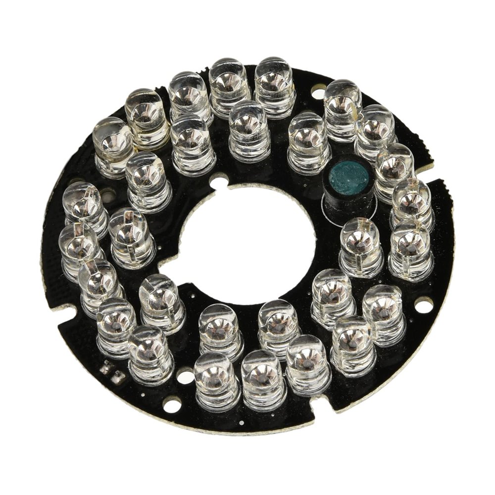 Othmro 2Pcs 30 LED IR Illuminator for Security Camera 30Degrees IR Led Round Plate IR Infrared Light Illuminator Board Bulb for CCTV Security Camera