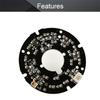 Othmro 2Pcs 30 LED IR Illuminator for Security Camera 30Degrees IR Led Round Plate IR Infrared Light Illuminator Board Bulb for CCTV Security Camera view 3