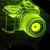 Jinnwell 3D Camera Night Light Lamp Illusion Led 7 Color Changing Touch Switch Table Desk Decoration Lamps Gift with Acrylic Flat ABS Base USB Cable Toy view 4