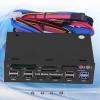5.25inch Internal Card Reader - PC Dashboard Media Front Panel USB3.0/2.0 eSATA SATA Audio Multi Card Reader, Compatible for 2000/XP/Vista Linux/OS view 4