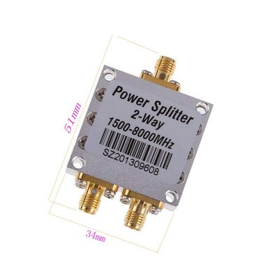 RedYutou GSM CDMA 2.4G 3g 4g LTE Antenna Signal SMA Female 2 Way Power Splitter Combiner High Frequency 1500~8000Mhz Signal Adapter