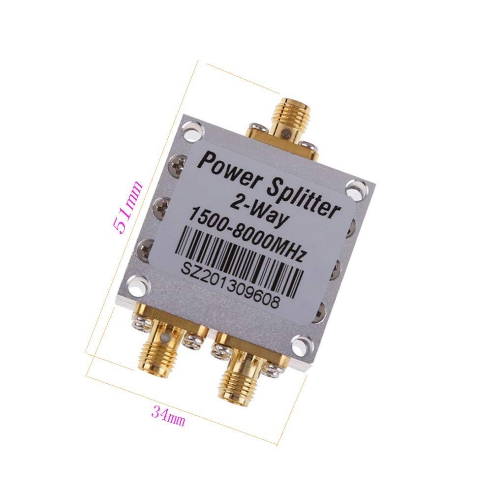 RedYutou GSM CDMA 2.4G 3g 4g LTE Antenna Signal SMA Female 2 Way Power Splitter Combiner High Frequency 1500~8000Mhz Signal Adapter