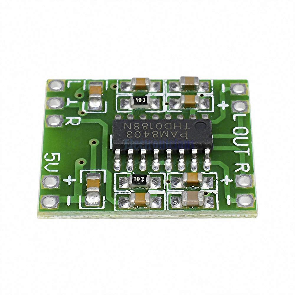 5Pcs 2x3W Dual Channel Mini Digital Power Amplifier Board PAM8403 for Arduino Class D Stereo Audio Amplifier Module 5V Power