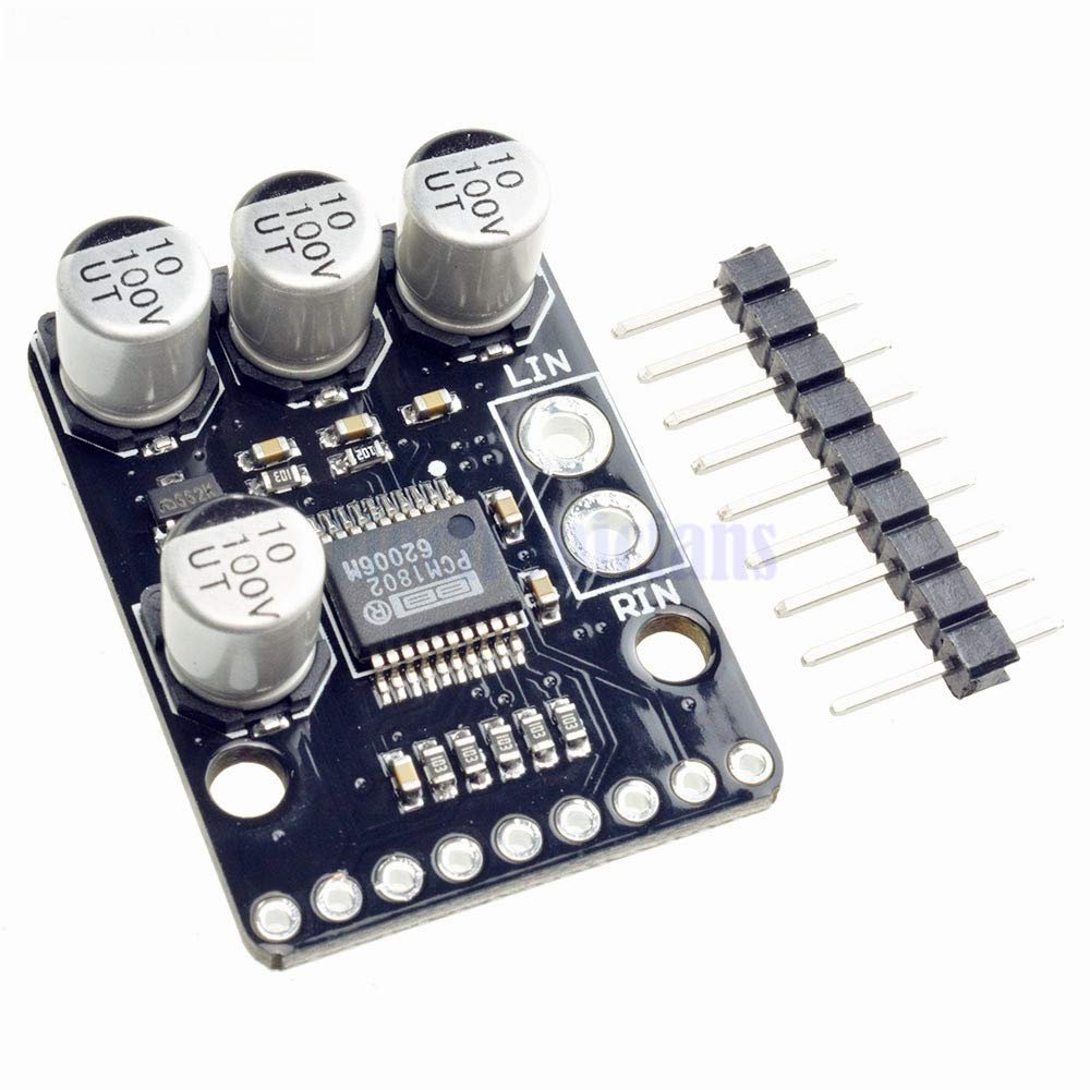 24-Bit Delta-Sigma 96-kHz Stereo A/D Converter PCM1802 ADC Decoder Digital PCM AV Amplifier Player Receiver Board Module 3.3V/5V