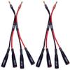 CNCESS CESS-057x2 Dual Banana Plugs Splitter, 2 Male to 4 Female Banana Jack Adapter, 2-Channel Power Supply Splitter Cable, 14 AWG Soft Silicone Tinned Copper Wire view 1