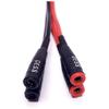 CNCESS CESS-057x2 Dual Banana Plugs Splitter, 2 Male to 4 Female Banana Jack Adapter, 2-Channel Power Supply Splitter Cable, 14 AWG Soft Silicone Tinned Copper Wire view 2
