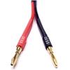 CNCESS CESS-057x2 Dual Banana Plugs Splitter, 2 Male to 4 Female Banana Jack Adapter, 2-Channel Power Supply Splitter Cable, 14 AWG Soft Silicone Tinned Copper Wire view 3