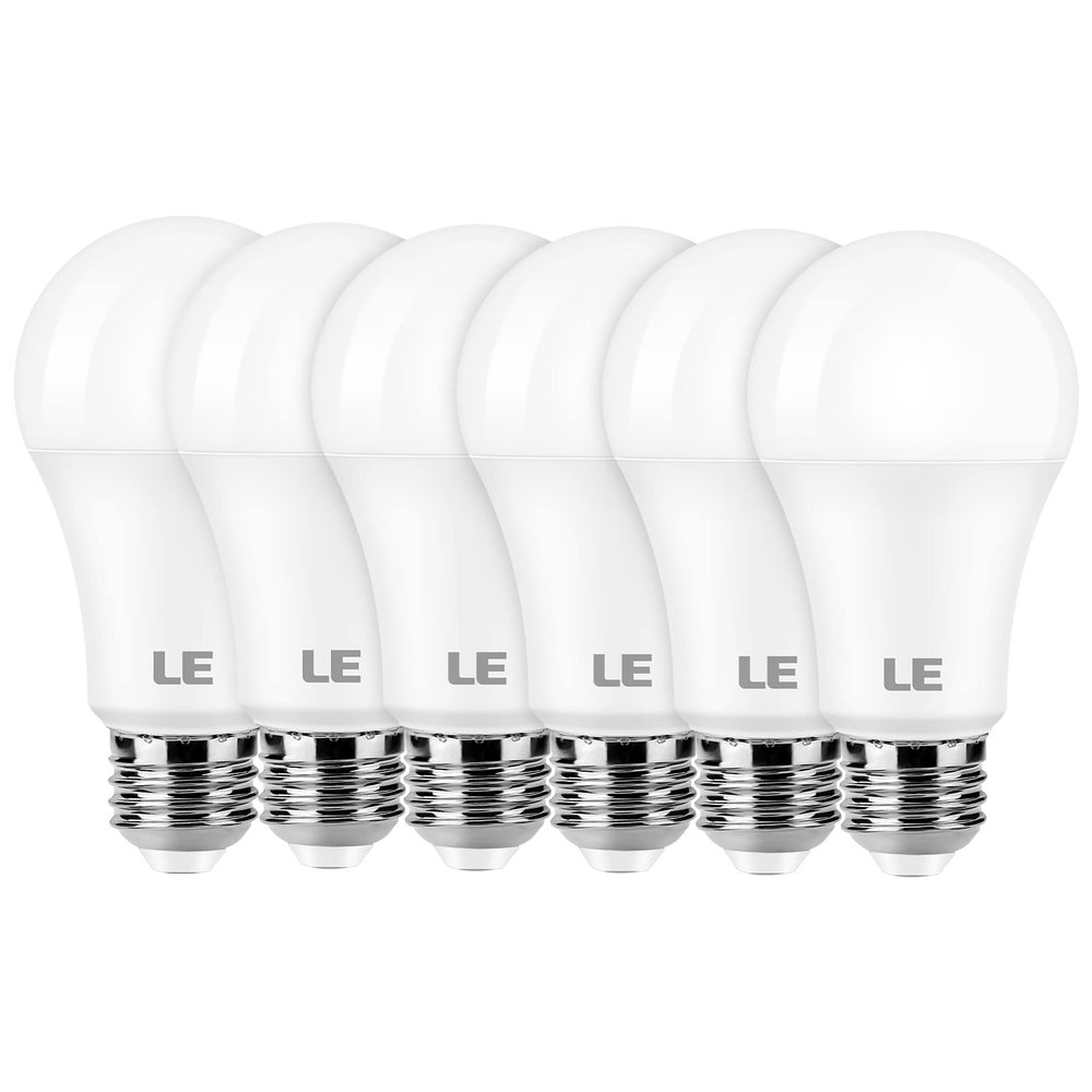 Lepro A19 E26 Non-Dim LED Light Bulbs 14W 1500 Lumens Soft White 6 Pack