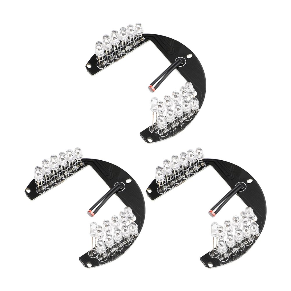 Othmro 3Pcs 22 LED IR Illuminator for Security Camera 90 Degrees IR Led Round Plate IR Infrared Light Illuminator Board Bulb for CCTV Security Camera