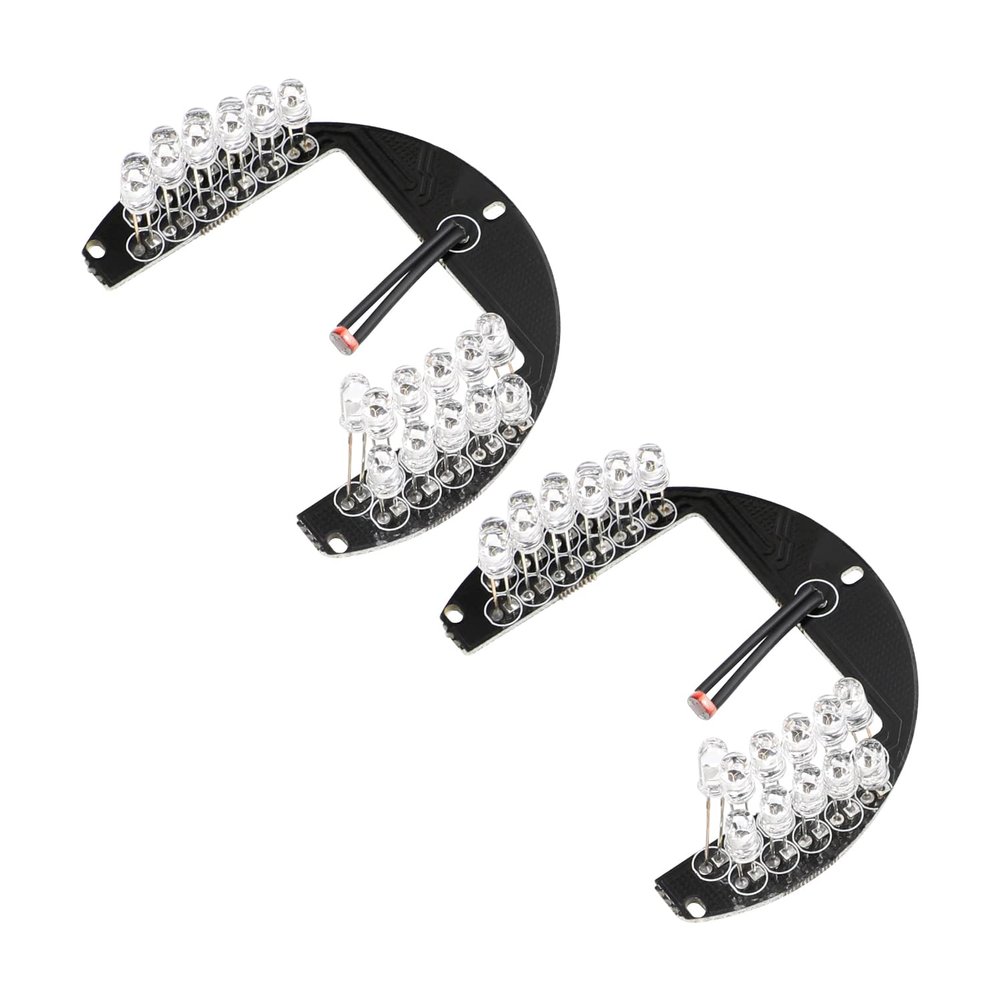 Othmro 2Pcs 22 LED IR Illuminator for Security Camera 60 Degrees IR Led Round Plate IR Infrared Light Illuminator Board Bulb for CCTV Security Camera